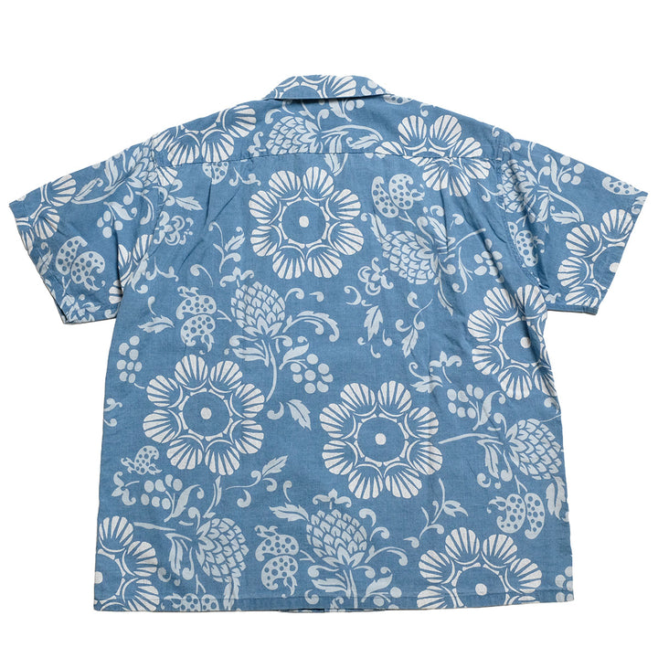 DUKE KAHANAMOKU - INDIGO COTTON HAWAIIAN SHIRT - DUKE'S PALEU - DK39642