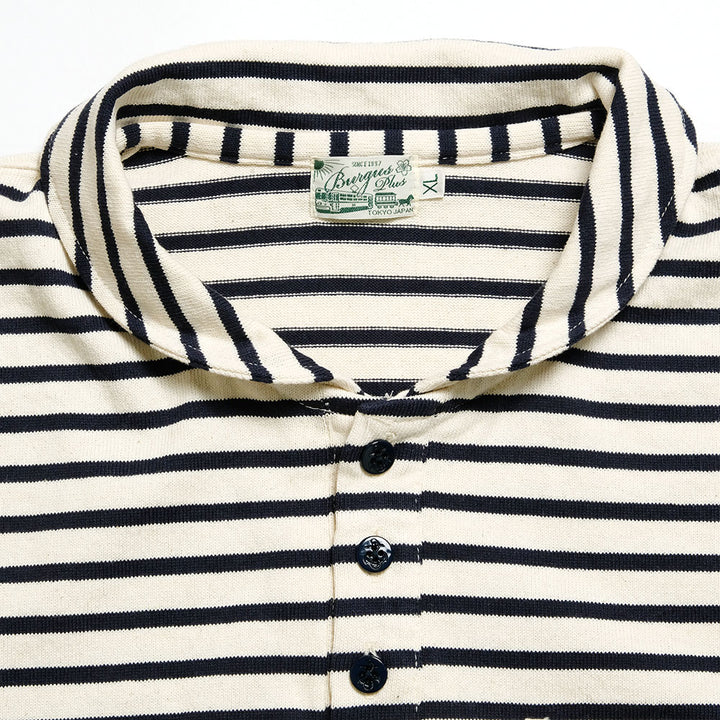 BURGUS PLUS - Shawl Collar Border Polo Shirt - HBP-011BD