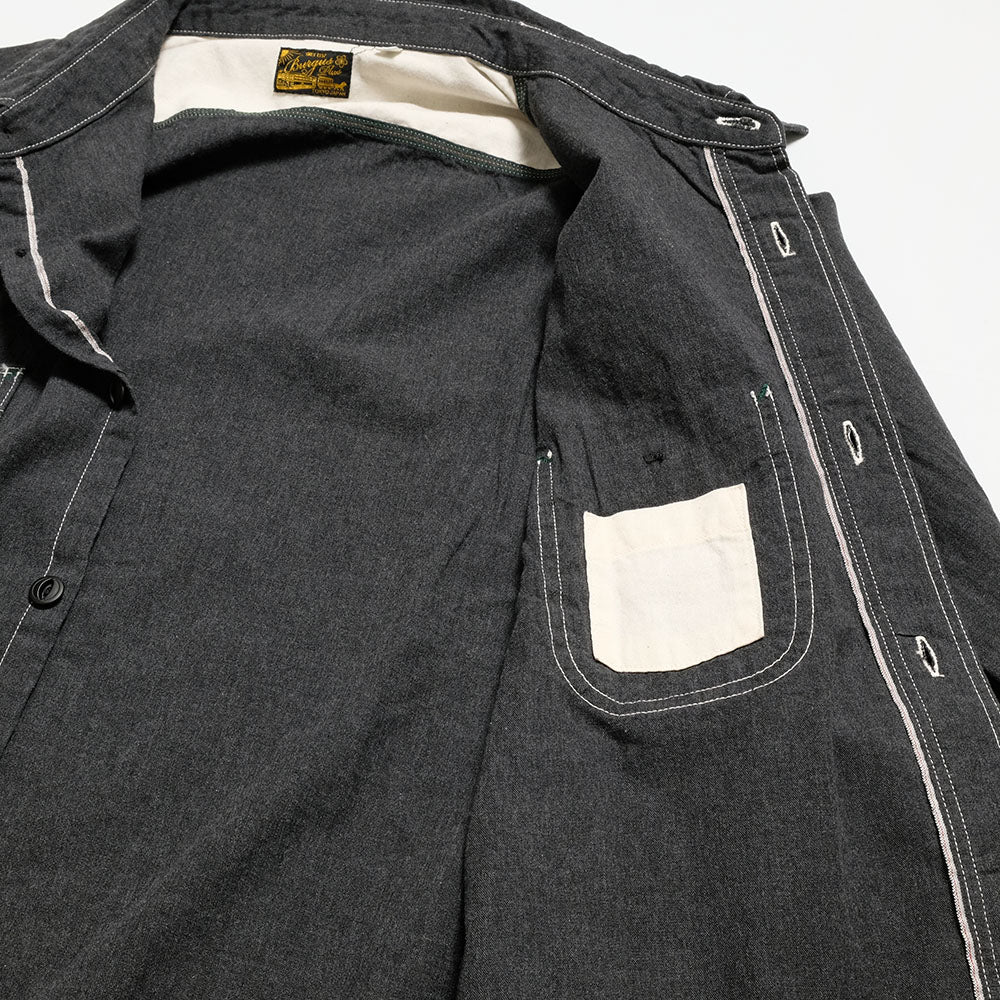 BURGUS PLUS - Beta Chambray Work Shirt - Heather Gray - HBP-300CHB