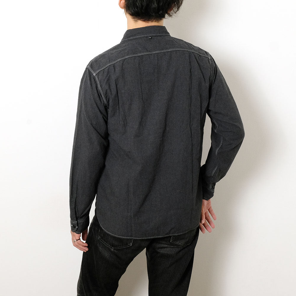 BURGUS PLUS - Beta Chambray Work Shirt - Heather Gray - HBP-300CHB