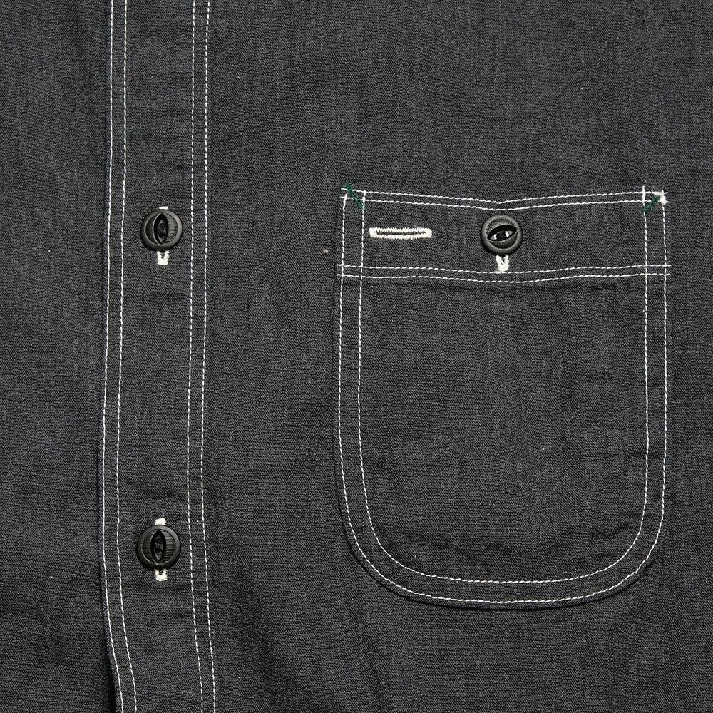 BURGUS PLUS - Beta Chambray Work Shirt - Heather Gray - HBP-300CHB