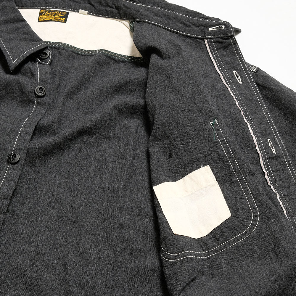 BURGUS PLUS - Beta Chambray Work Shirt Wide Silhouette - Heather Gray - HBP-300CHBWD