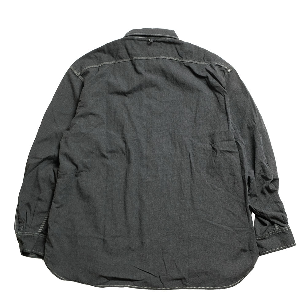 BURGUS PLUS - Beta Chambray Work Shirt Wide Silhouette - Heather Gray - HBP-300CHBWD