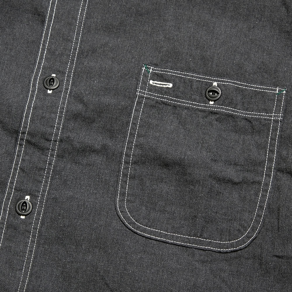 BURGUS PLUS - Beta Chambray Work Shirt Wide Silhouette - Heather Gray - HBP-300CHBWD