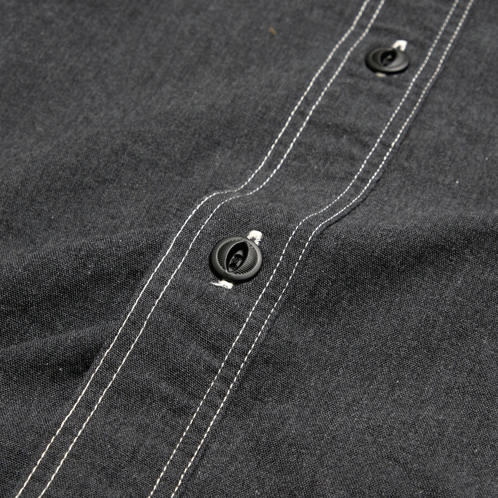 BURGUS PLUS - Beta Chambray Work Shirt Wide Silhouette - Heather Gray - HBP-300CHBWD