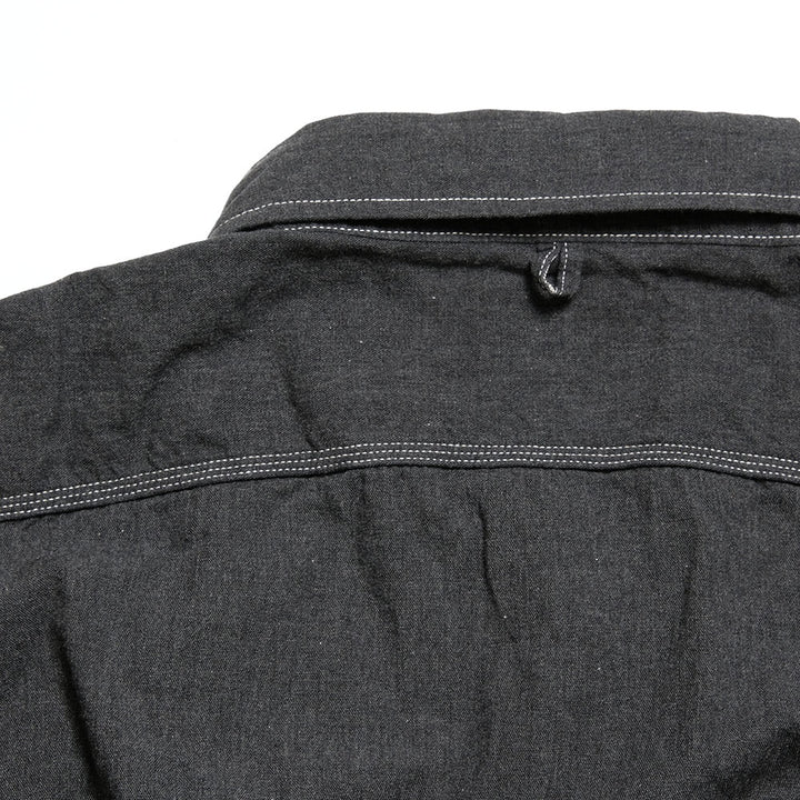 BURGUS PLUS - Beta Chambray Work Shirt Wide Silhouette - Heather Gray - HBP-300CHBWD