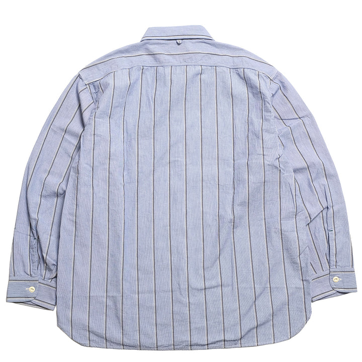 BURGUS PLUS - Stripe Chambray Work Shirt - Wide Silhouette - HBP-300CHWD-ST8