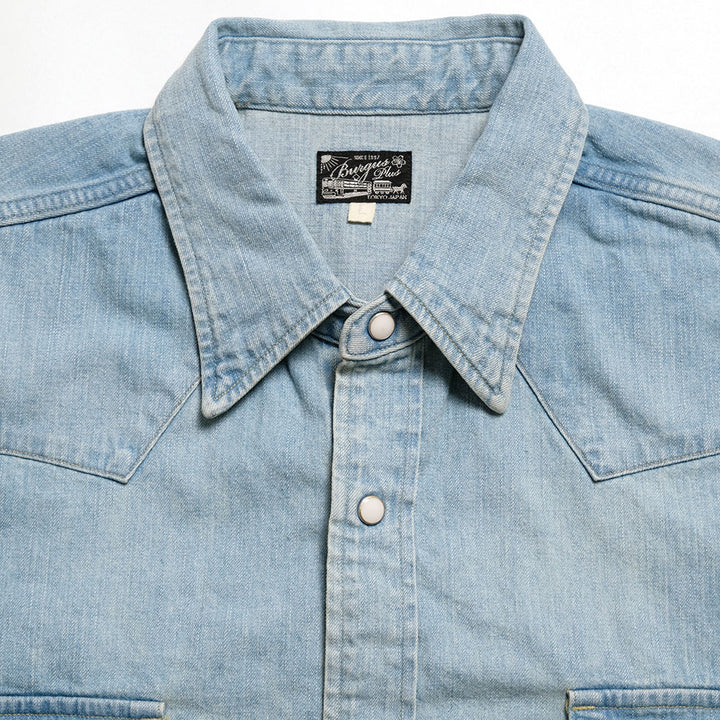BURGUS PLUS - 8oz Denim Western Shirt - Super Light Used - HBP-301WS-SLU
