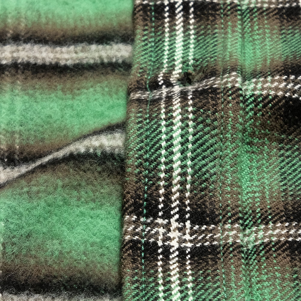 IRON HEART - UHF WORK SHIRT - GREEN CHECK - IHSH-406