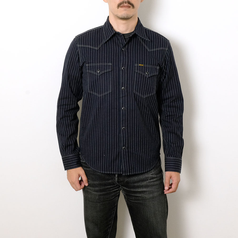 IRON HEART - 8.5oz Herringbone Stripe Western Shirt - IHSH-424