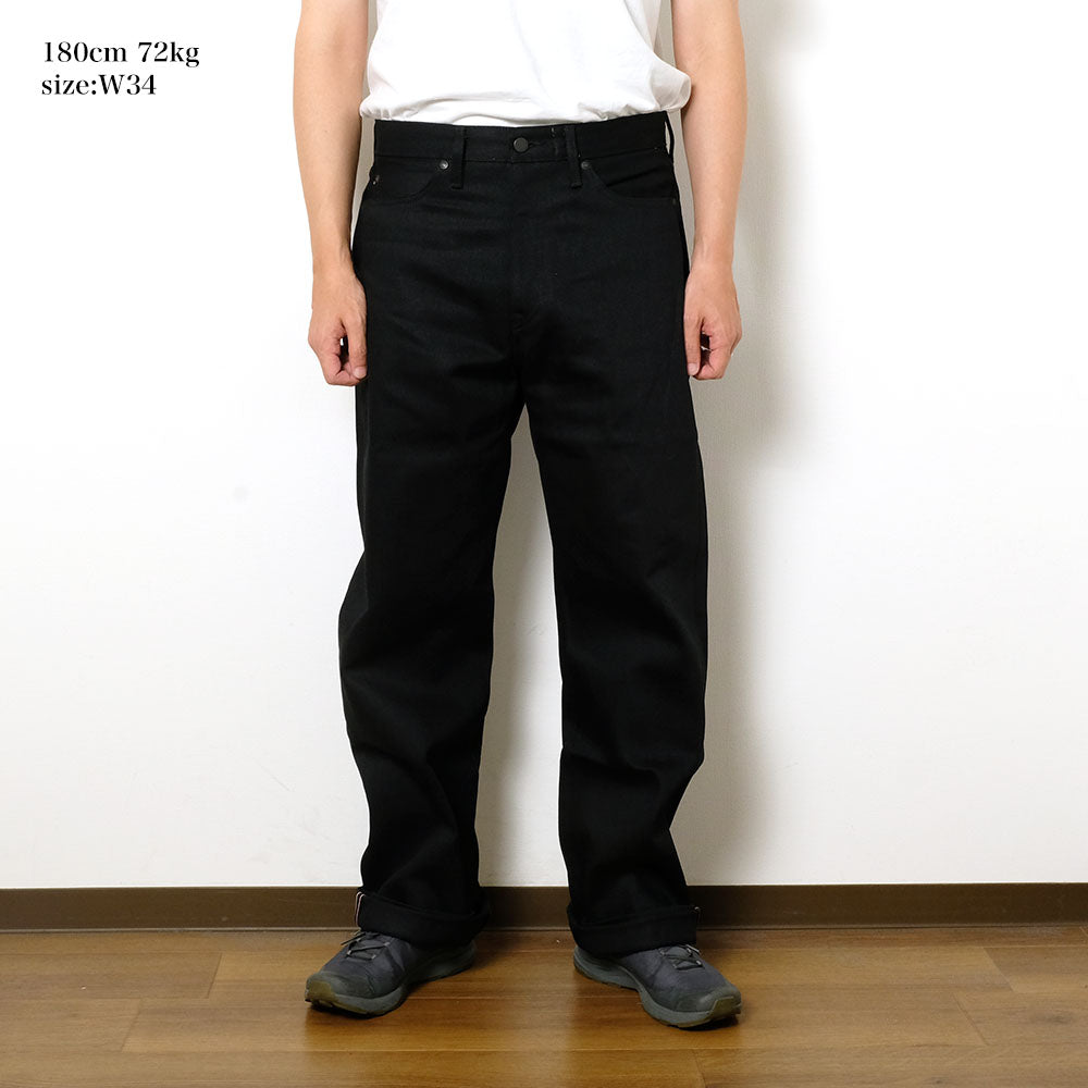 MOMOTARO JEANS - #400 STANDARD WIDE 14.7oz Black - Zip-Fly - MMJZ1400