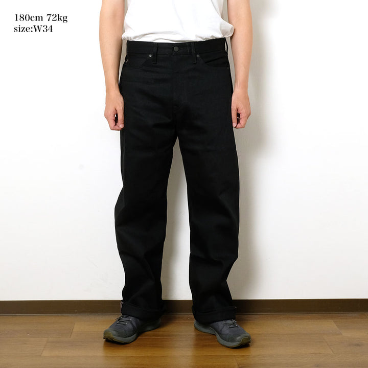 MOMOTARO JEANS - #400 STANDARD WIDE 14.7oz Black - Zip-Fly - MMJZ1400