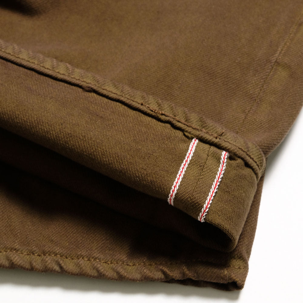 MOMOTARO JEANS - #100 STRAIGHT - BOTANICAL DYED - MOSS - MMJZ6403