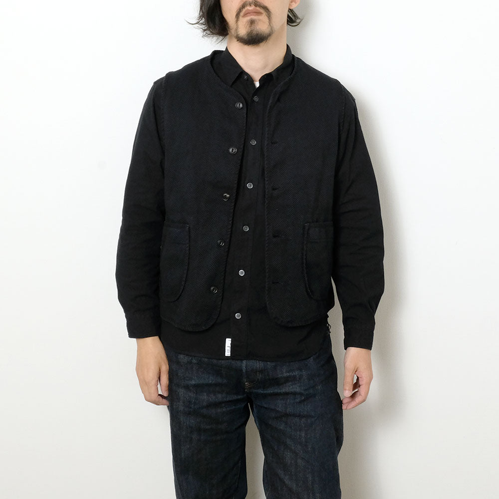 MOMOTARO JEANS - SASHIKO VEST-OVERDYE - MMVE6000