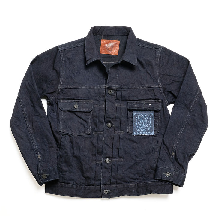 ONI DENIM - 14oz Indigo x Black ONI Denim - 青鬼 - 2nd Type Denim Jacket - ONI-02516P14