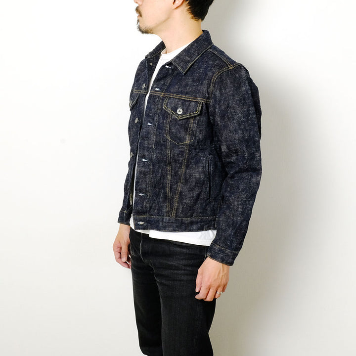 ONI DENIM - 17oz. ONI KASURI DENIM - 3rd Type Denim Jacket - ONI-02527PKA