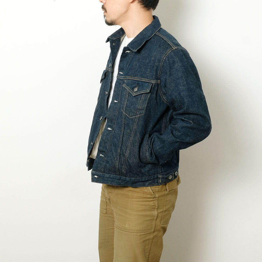 ONI DENIM - 20oz Secret Denim 歌舞伎耳 (緯糸ベージュ) - 3rd Type Denim Jacket - ONI-02527PKA-BEG