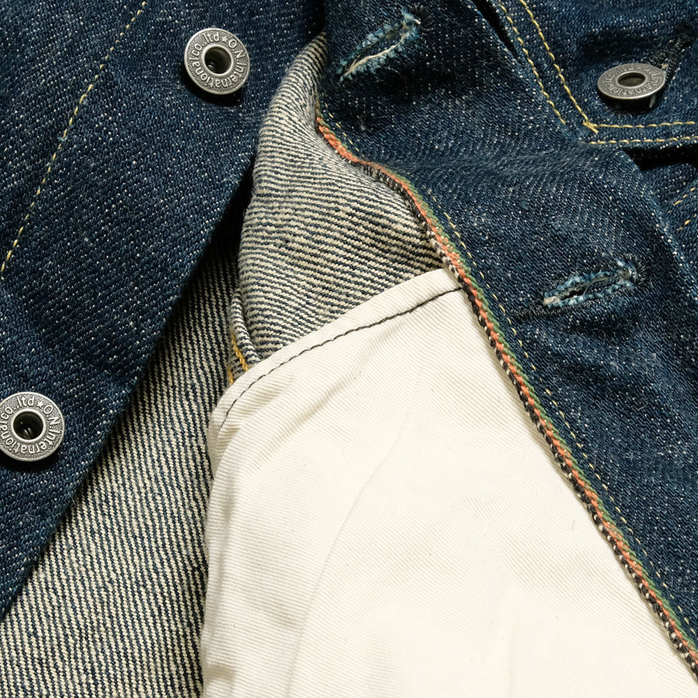 ONI DENIM - 20oz Secret Denim 歌舞伎耳 (緯糸ベージュ) - 3rd Type Denim Jacket - ONI-02527PKA-BEG