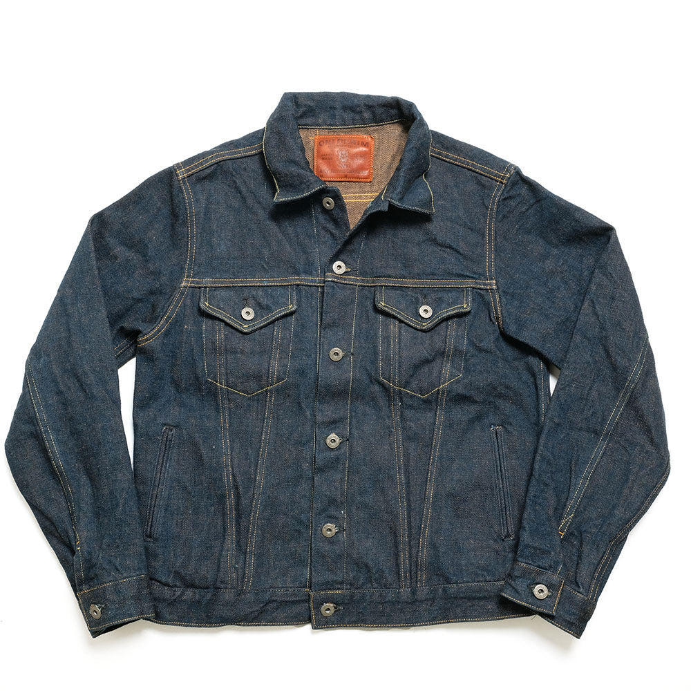 ONI DENIM - 20oz Secret Denim 歌舞伎耳 (緯糸柿渋色) - 3rd Type Denim Jacket - ONI-02527ZPKA-KBR
