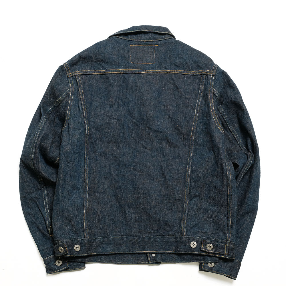 ONI DENIM - 20oz Secret Denim 歌舞伎耳 (緯糸柿渋色) - 3rd Type Denim Jacket - ONI-02527PKA-KBR