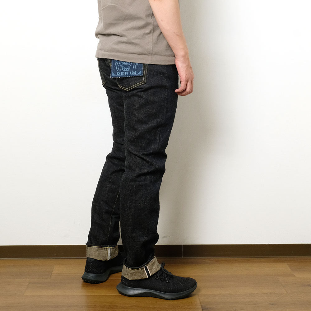 ONI DENIM - Regular Rise Neat Straight - 14oz. Indigo x Beige ONI Denim - 青鬼 - ONI-246-14