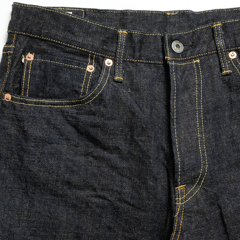 ONI DENIM - Regular Rise Neat Straight - 14oz. Indigo x Beige ONI Denim - 青鬼 - ONI-246-14