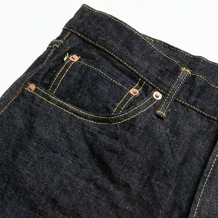 ONI DENIM - Regular Rise Neat Straight - 14oz. Indigo x Beige ONI Denim - 青鬼 - ONI-246-14
