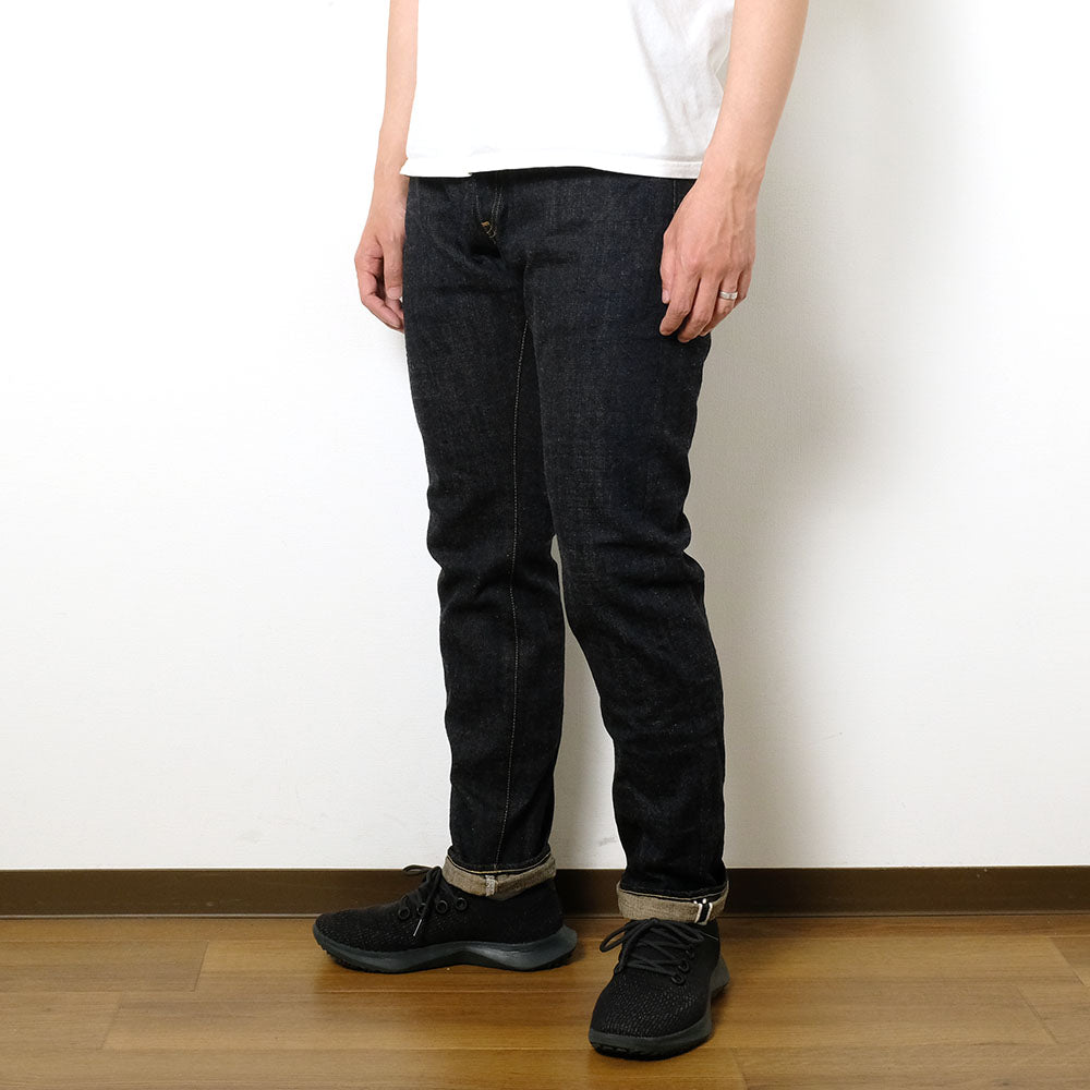 ONI DENIM - Relax Tapered - 14oz. Indigo x Beige ONI Denim - 青鬼 - ONI-622-14