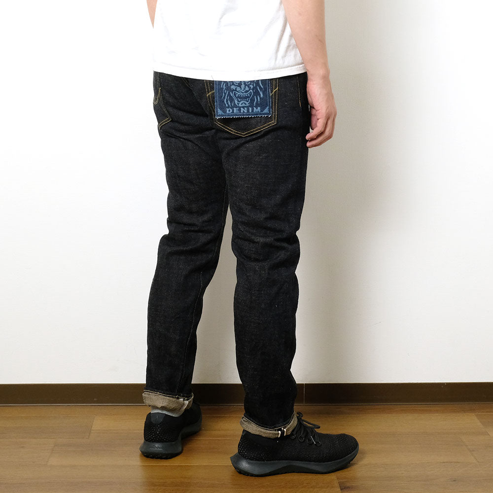 ONI DENIM - Relax Tapered - 14oz. Indigo x Beige ONI Denim - 青鬼 - ONI-622-14