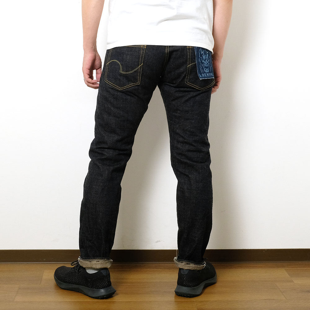 ONI DENIM - Relax Tapered - 14oz. Indigo x Beige ONI Denim - 青鬼 - ONI-622-14