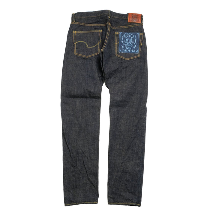 ONI DENIM - Relax Tapered - 14oz. Indigo x Beige ONI Denim - 青鬼 - ONI-622-14