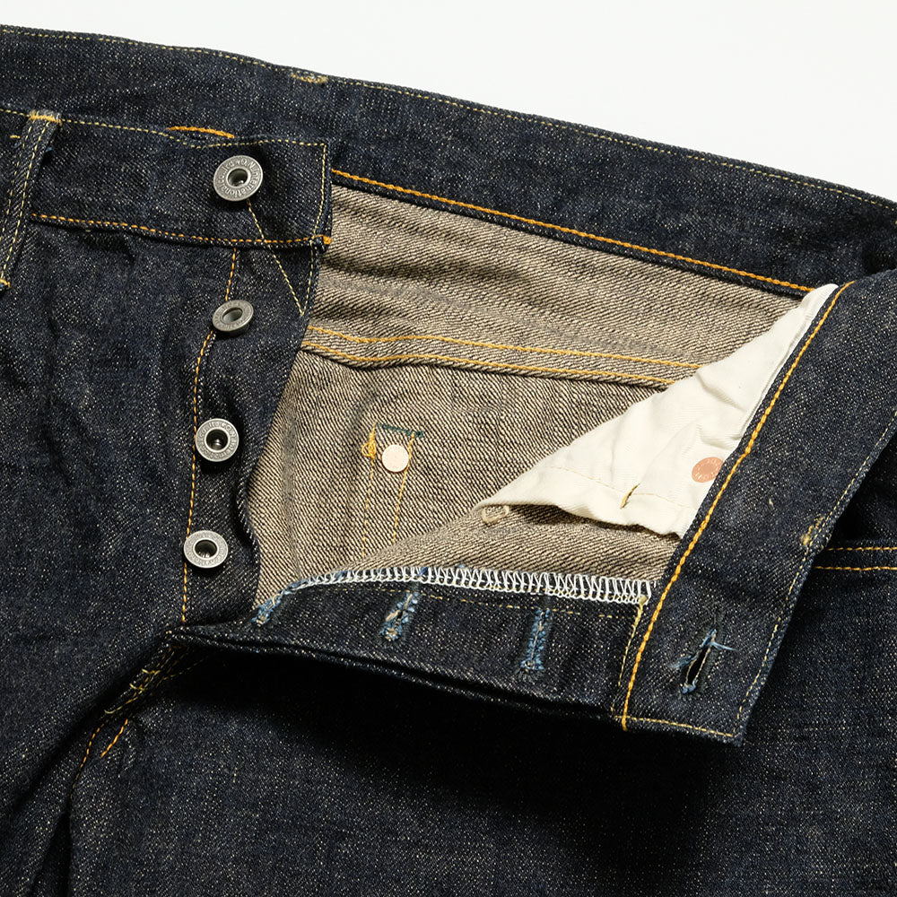 ONI DENIM - Relax Tapered - 14oz. Indigo x Beige ONI Denim - 青鬼 - ONI-622-14