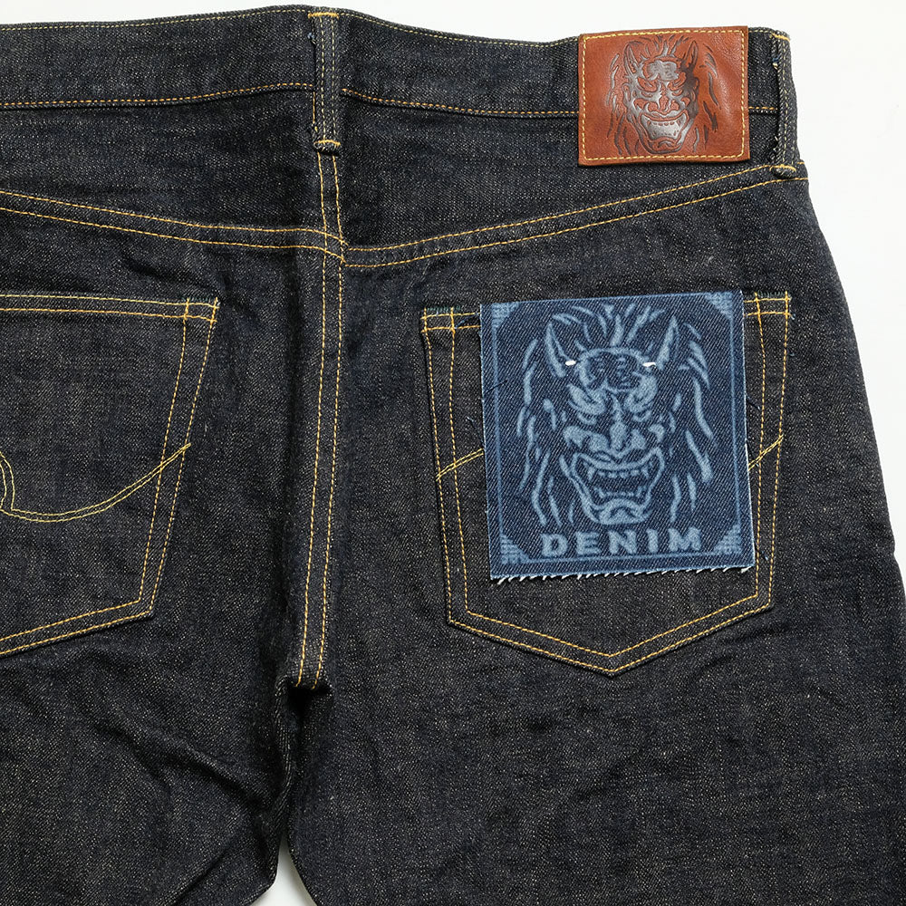 ONI DENIM - Relax Tapered - 14oz. Indigo x Beige ONI Denim - 青鬼 - ONI-622-14