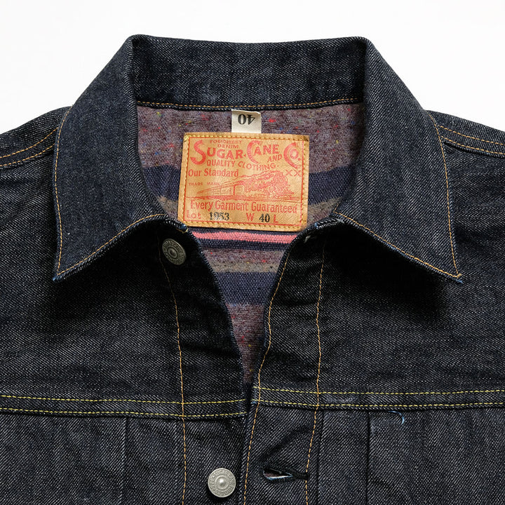 SUGAR CANE - 14.25oz. DENIM BLANKET LINED JACKET - SC15210
