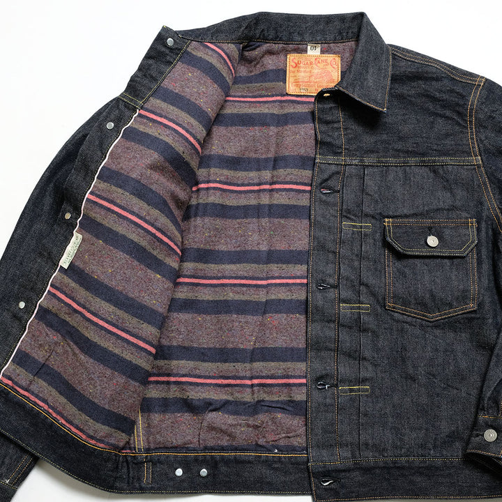 SUGAR CANE 14.25oz. DENIM BLANKET LINED JACKET SC15210