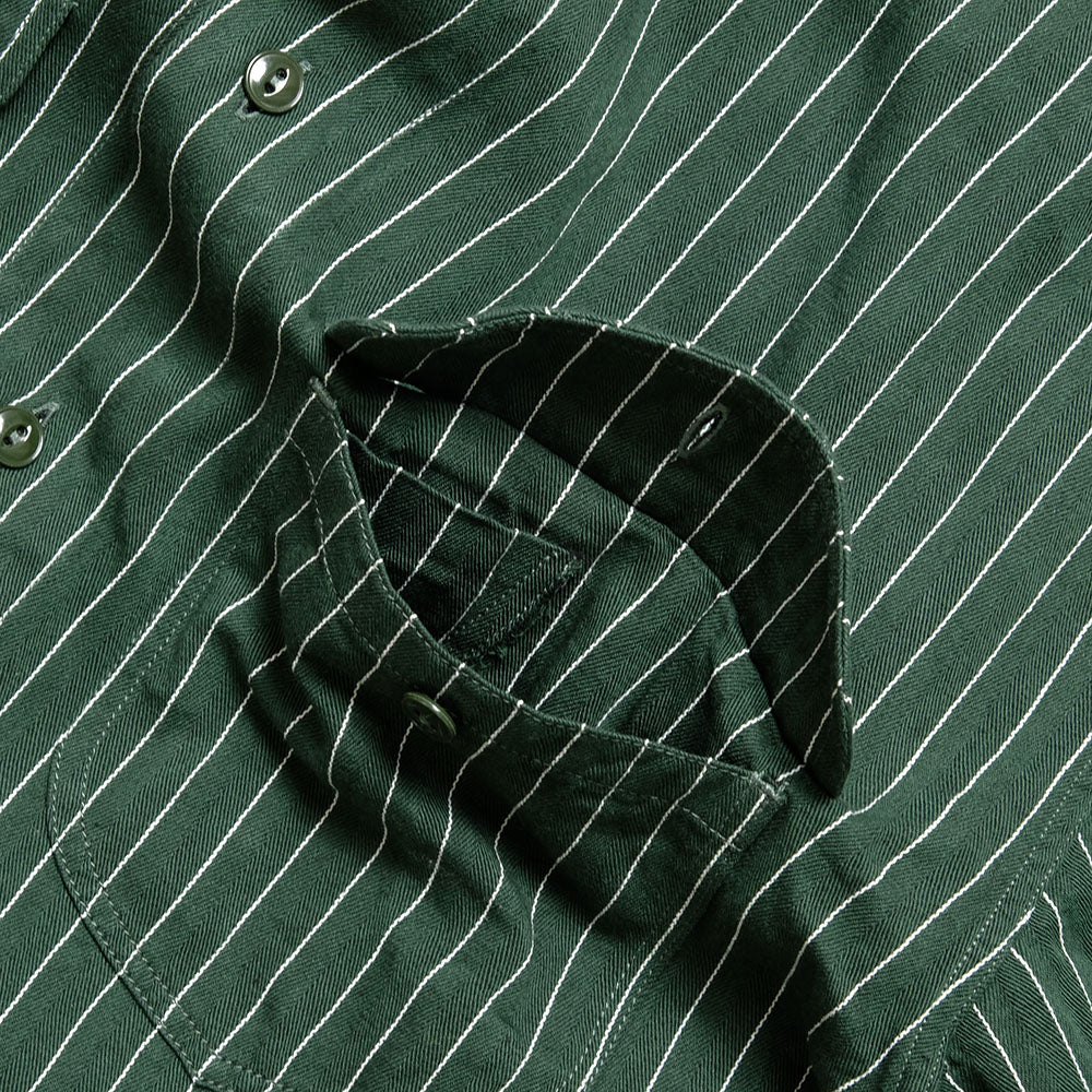 SUGAR CANE - COKE STRIPE S/S WORK SHIRT - SC38699