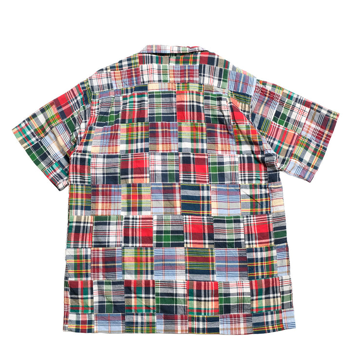 SUGAR CANE - MADRAS CHECK PATCHWORK S/S OPEN SHIRT - SC39739