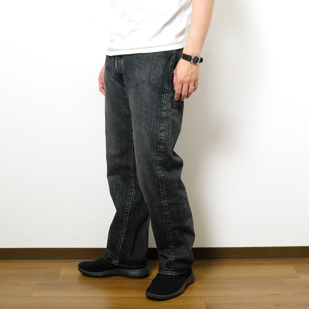 Sugar Cane - 14.25oz. BLACK DENIM - 1947 HARD WASH MODEL - (REGULAR STRAIGHT) - SC42460H