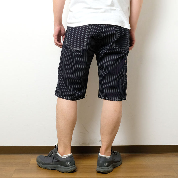 SUGAR CANE - FICTION ROMANCE 9oz. WABASH STRIPE ZIP FLY SHORTS - SC51443