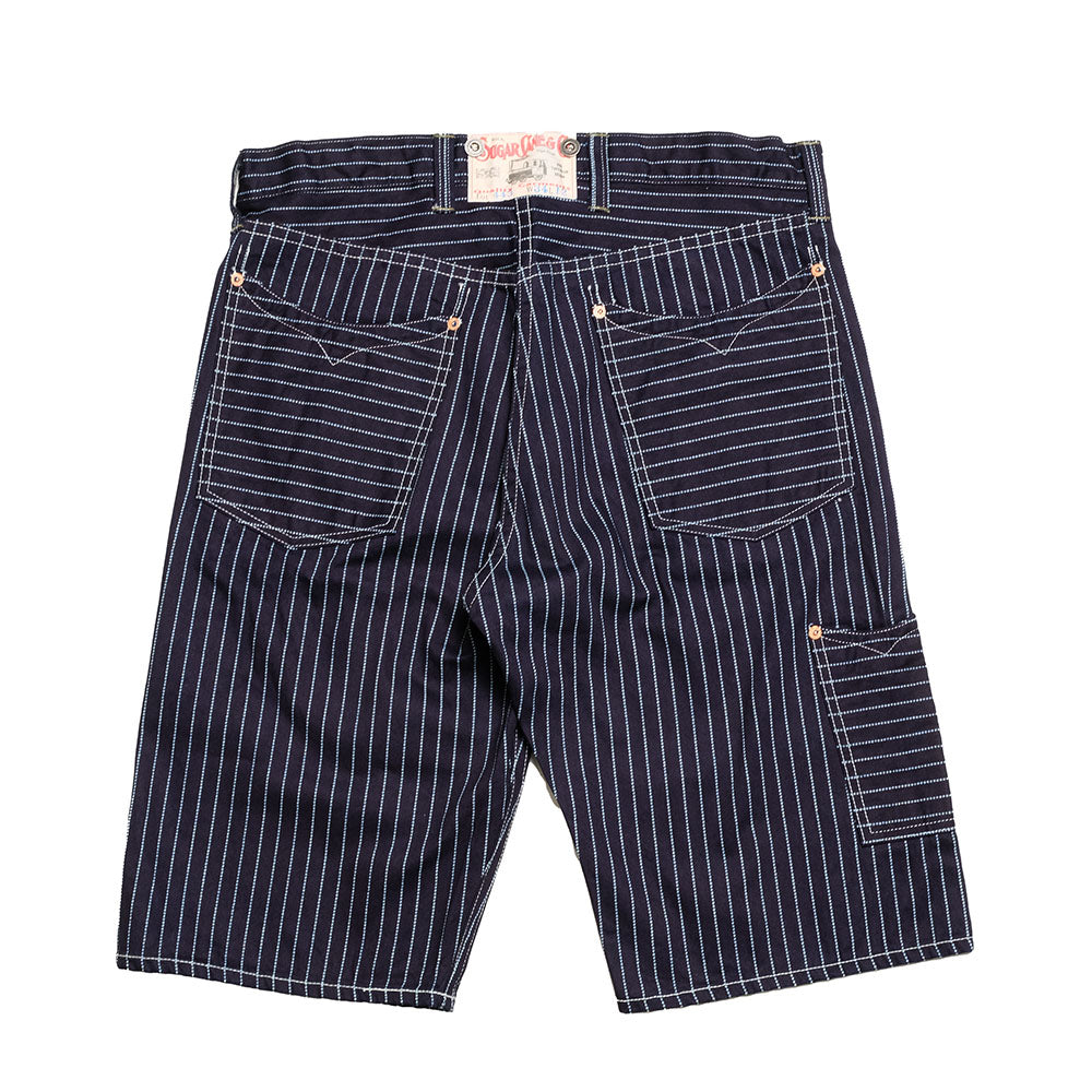 SUGAR CANE FICTION ROMANCE 9oz. WABASH STRIPE ZIP FLY SHORTS SC51443