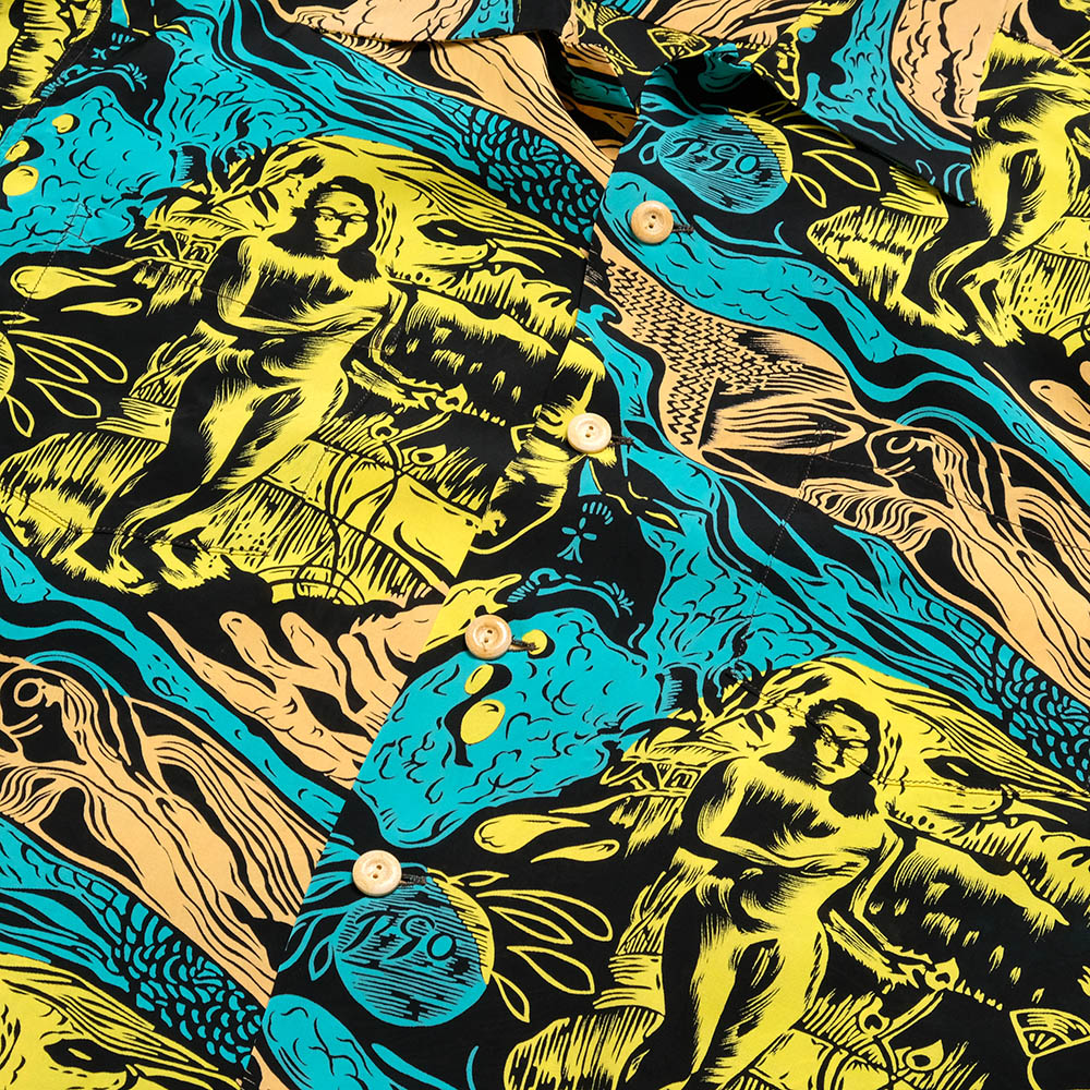 SUN SURF HINOYA EXCLUSIVE SPECIAL EDITION - GAUGUIN WOODCUT MYSTIC - LONG SLEEVE - SS29049HY