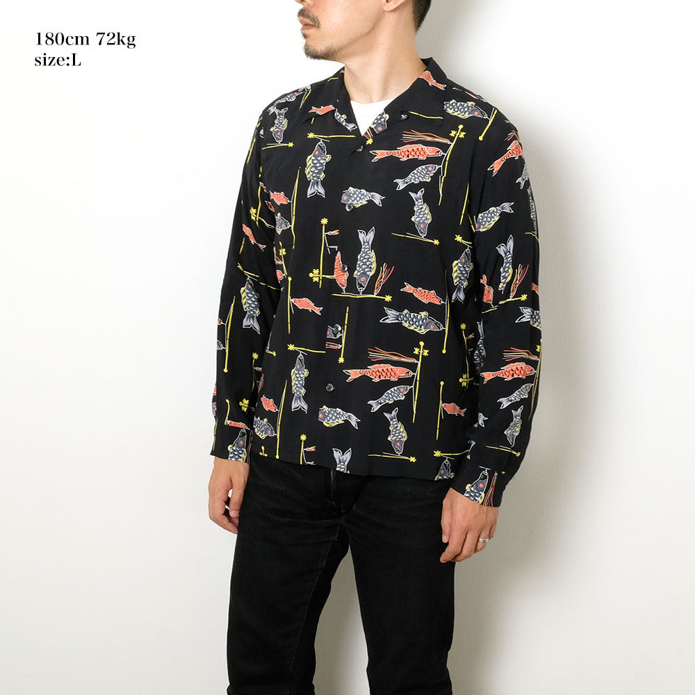 SUN SURF - HINOYA EXCLUSIVE - L/S RAYON HAWAIIAN SHIRT - KOINOBORI - SS29349HY