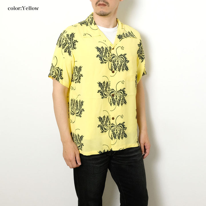 SUN SURF - S/S RAYON HAWAIIAN SHIRT - CORAL HIBISCUS - SS39412