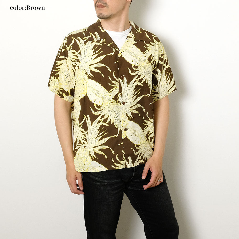 SUN SURF - RAYON HAWAIIAN SHIRT - ISLAND PINEAPPLE - SS39413