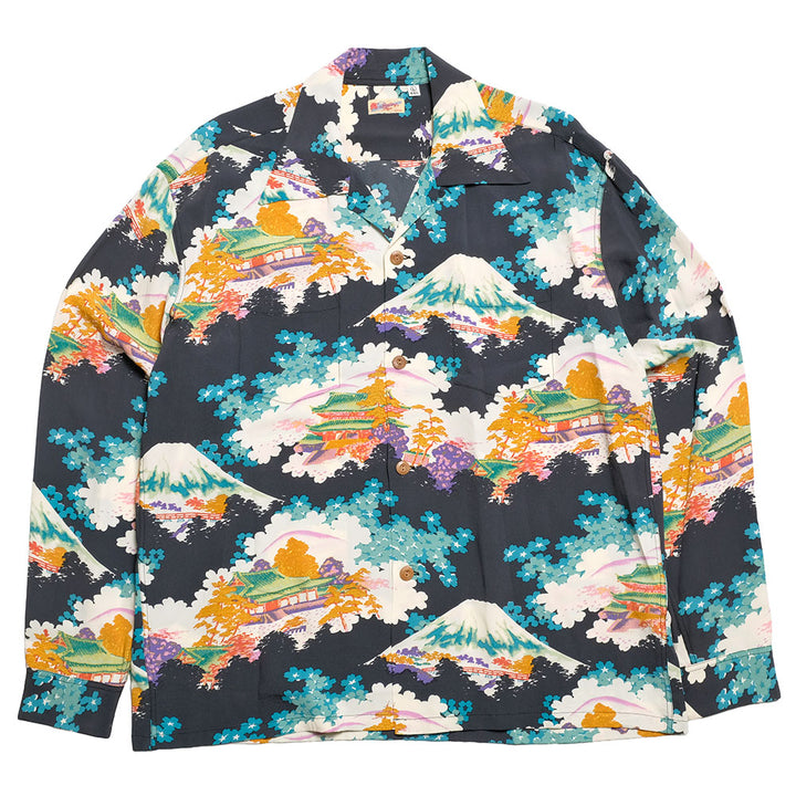 SUN SURF - STORE LIMITED - L/S RAYON HAWAIIAN SHIRT - ANCIENT CAPITAL - SS39618LS