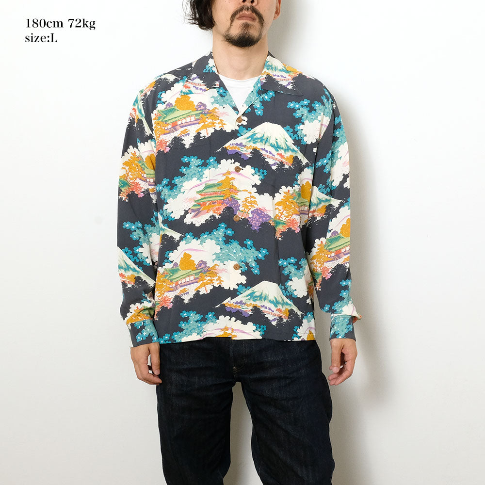 SUN SURF - STORE LIMITED - L/S RAYON HAWAIIAN SHIRT - ANCIENT CAPITAL - SS39618LS