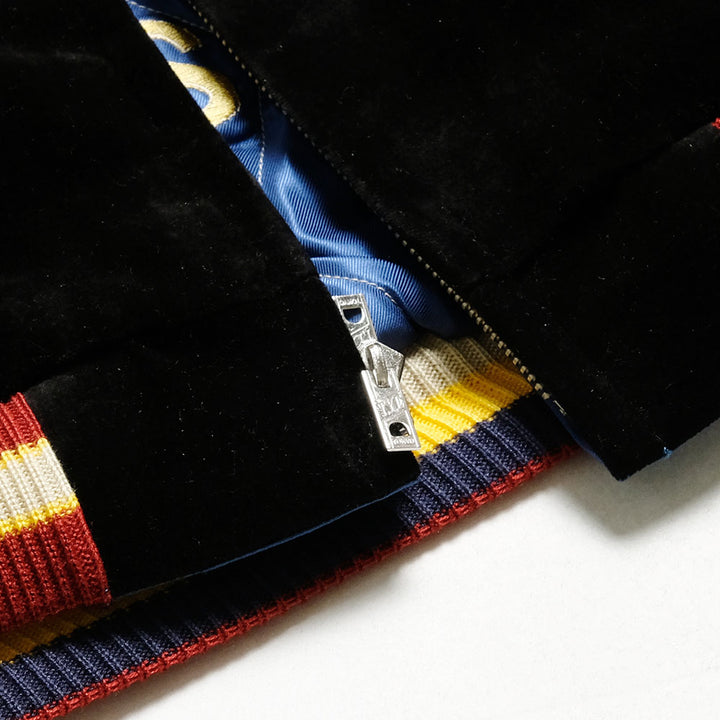 TAILOR TOYO - HINOYA EXCLUSIVE - Mid 1950s Style Velveteen Souvenir Jacket - ROARING TIGER × LANDSCAPE - TT15664HY
