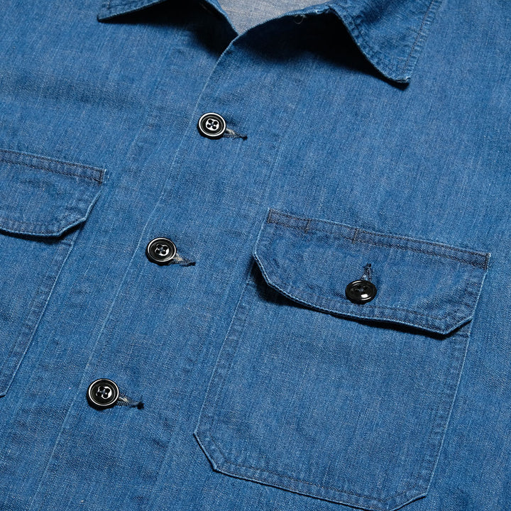 A VONTADE - Utility Shirt Jacket Ⅱ - 8oz FADE INDIGO - VTD-0446-JK
