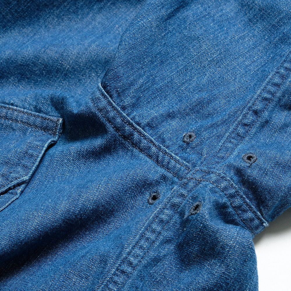 A VONTADE - Utility Shirt Jacket Ⅱ - 8oz FADE INDIGO - VTD-0446-JK