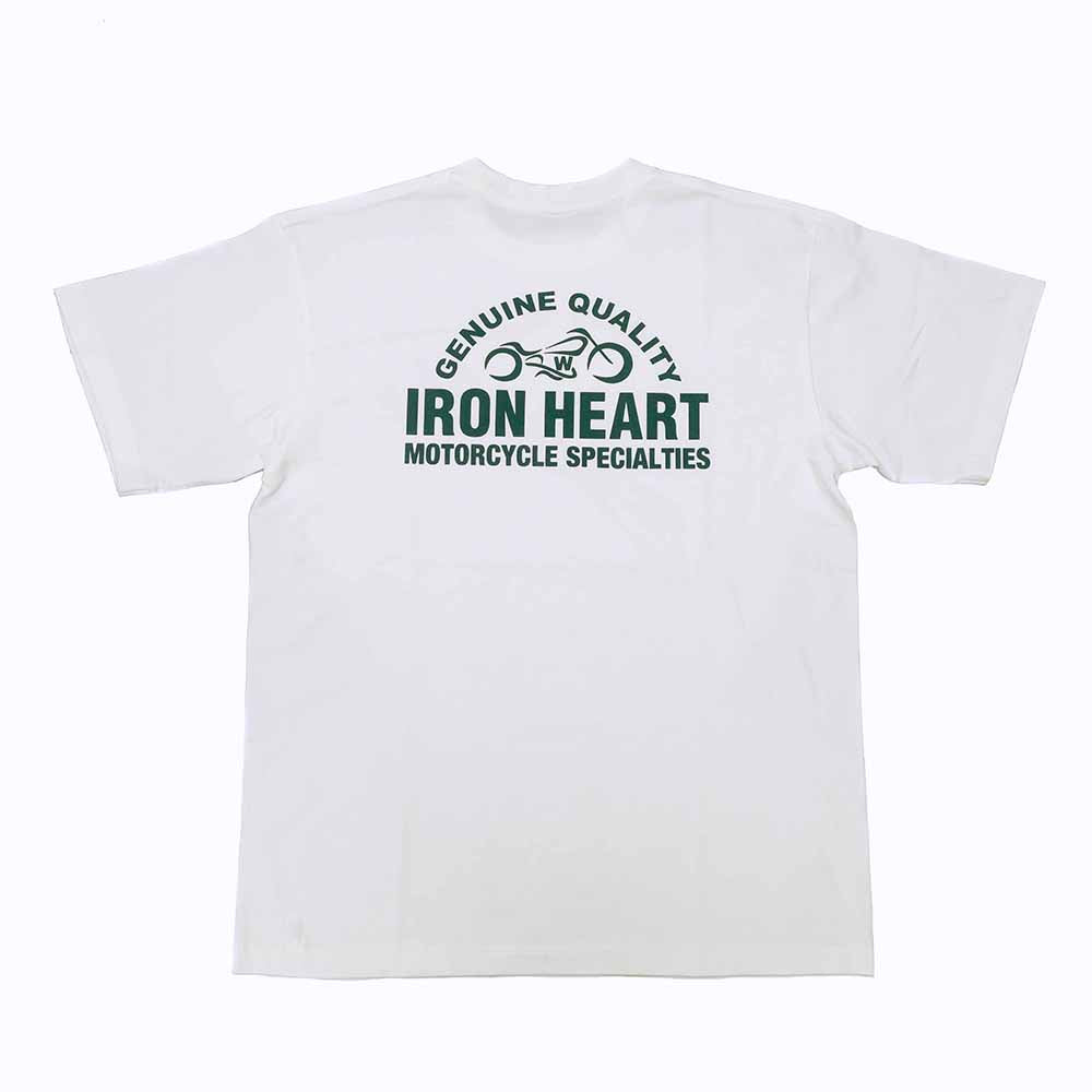 IRON HEART - 7.5oz HEAVY BODY PRINT T-SHIRT - Bike & Logo - IHT-2504